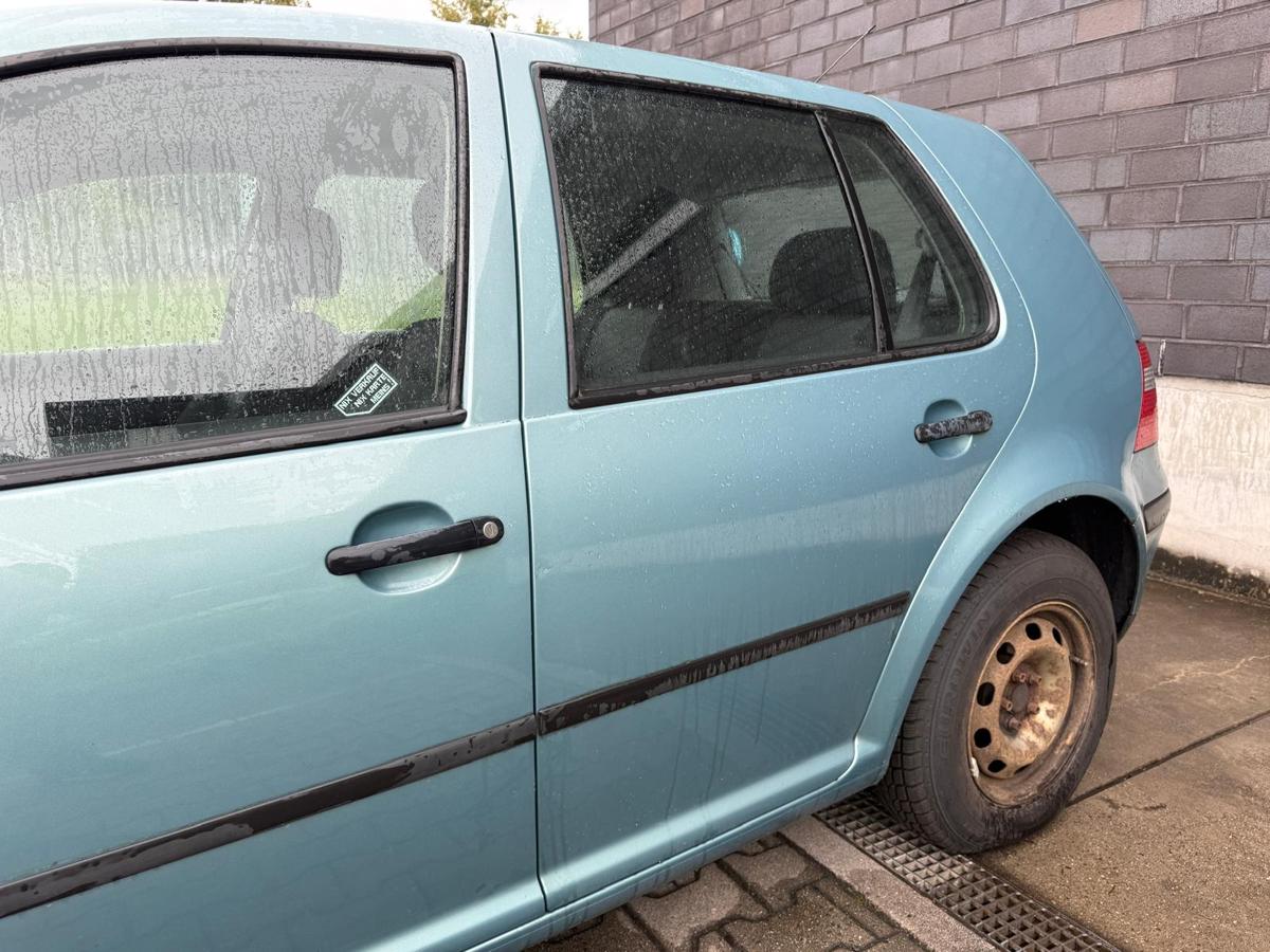 VW Golf 4 original Tür hinten links LB6N Elegancegrün Metallic Rohbau BJ03